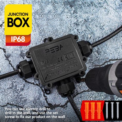 junction box 3 wire ip68 plug|waterproof ip68 external junction box.